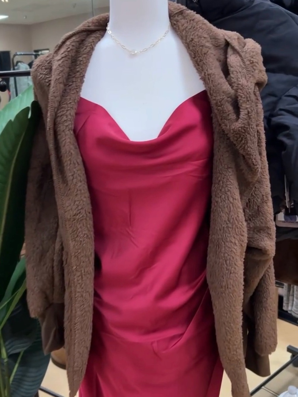 Brown Teddy Hooded Cardigan